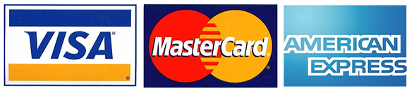 We accept Visa, Mastercard and American Express Payments.